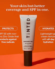 Live Tinted Hueguard Skin Tint SPF 50 - Tinted Mineral Sunscreen with Light-Medium Buildable Coverage With a Hydrating and Radiant Finish - Water and Sweat Resistant, 1.35 fl oz - Shade 06