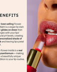 Winky Lux Flower Balm, pH Lip Balm, Color Changing Lipstick and Tinted Lip Balm Stain, Vegan & Cruelty Free, Hydrate & Plump, Sheer Pink Lipstick, Pink Flower