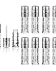 silver Empty lip gloss tubes with wand prismatic Lipgloss tube containers for lip oil packing