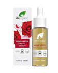 Dr. Organic Rose Otto Facial Serum | Nourishes and Smoothes Skin, Promotes Healthy Aging, Natural, Certified Organic, Paraben & SLS-Free, 30 mL / 1 fl oz