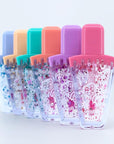 114 Bundle Cute Mood Color Changing Popsicle Set of 6 Lip Gloss, Shimmery Glossy Lightly Scented, Non-Sticky, First Makeup Set for Girl, Novelty, Gifts, Party Favors Girls, Women, Teens