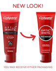 Colgate Optic White Pro Series Stain Prevention Hydrogen Peroxide Toothpaste, Teeth Whitening Toothpaste, Effectively Removes Tea, Coffee, and Wine Stains, Enamel-Safe for Daily Use, 3 Pack, 3.0 oz