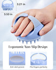 HEETA Silicone Bristles Scalp Scrubber & Massager for Hair Growth, Dandruff Removal & Relaxation - Shampoo Brush with Wet/Dry Hair (Pink & Blue)