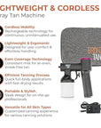 Cordless Spray Tan Machine - Portable and Rechargeable Spray Tan Gun for Salon and Home Use - Lightweight Airbrush Tanning Machine With Even Coverage Sunless Tan Technology by Bronze Tan