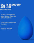 Beautyblender® | Sapphire Beauty Blender Makeup Sponge, Super-Soft Foam Easily Blends Foundations, Powders & Creams, Made in USA, Reusable, Washable, Streak Free Application, Vegan, Cruelty Free