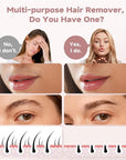 Facial Hair Remover for Women(Gen 3 Pro), Eyebrow Facial Trimmer, Luxury 2 in1 Hair Removal Device for Face, Lip, Nose, with Replacement Heads