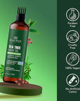 Botanic Hearth 100% Pure Tea Tree Oil For Hair Growth | Infused with Jojoba & Grapeseed Oils | Hair Oil Repairs Dry Damaged Hair, Strengthening, Healthier - Hair Tonic, 6.7 fl oz (pack of 2)