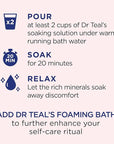 Dr Teal's Salt Soak with Pure Epsom Salt, Restore & Replenish with Pink Himalayan Mineral, 3 lbs (Pack of 2)