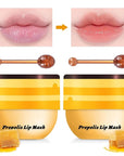 2PCS Lip Mask Overnight, Honey&Strawberry Moisturizing Exfoliator