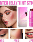Milk Cooling Water Jelly Tint, Jelly Blush Stick Makeup Jelly Tint, Milk Jelly Blush, Cruelty Free, Blush Stick for Cheeks and Lips