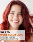 Wine Red Hair Dye Shampoo 3 in 1 for Men Women, Natural Burgundy Hair Dye for All Hair Types, Instant Hair Colors in Minutes, Shampoo Para Canas 16.9 Fl Oz (Wine Red)
