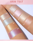 MAEPEOR Face Highlighter Palette 8 Colors Smooth Shimmer Champagne Powder)