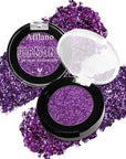 Purple Glitter Eyeshadow, High Impact Diamond Shimmer Eyeshadow Lavender Sparkle Makeup, High Pigment Long Lasting Fine Pressed Eye Glitters/Highlighter, Waterproof Violet Eye Shadow Palette, Vegan