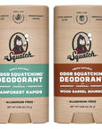 Dr. Squatch Natural Deodorant for Men - Odor-Squatching Aluminum Free - Rainforest Rapids & Wood Barrel Bourbon (2.65 oz, 2-Pack)