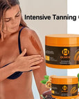 Brown Tanning Gel Tanning Cream,Tanning Accelerator Cream, Soft Brown Intensive Tanning Luxe Gel,Tanning Luxe Gel, Tanning Cream for Sunbeds & Outdoor Sun 150g*2PCS