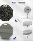 Silicone Body Scrubber, Men Body Scrubber, Gentle Exfoliating, Suitable for All Skin Types, Handheld Shower Brush, Rich Lathering, Easy to Clean (Gray)
