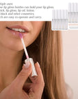 RDEXP 1.3ml Empty Lip Gloss Tube Clear Plastic Lip Gloss Containers Pack of 10 (White Cap)