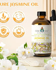 EVOKE OCCU Jasmine Essential Oil for Cleaning, Air Freshening, Relaxing, Add to Spray and Diffuser - 4 Fl Oz