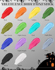 Black Face Body Painting Stick, Full-coverage Cream Eye Black Stick, Professional Washable Face Paint for Halloween SFX Skeleton Vampire Joker Zombie Goth Cosplay Makeup for Adult Cosplay Party