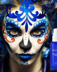 MEICOLY Cream Royal Blue Face Body Paint,2.1Oz Smudge-Proof Navy Blue Face Paint,Water Based Washable Full Body Paint for Adults and Kids,Dark Blue Halloween SFX Avatar Smurf Mystique Special Effects