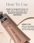 Josie Maran Intensive Creamy Oil - Multi-Tasking Skin Moisturizer & Everything Balm for Dry Lips, Elbows & Full Body Care - Powered by Argan Oil (2.2 Fl Oz)