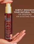 SOL by Jergens Self Tanner Body Bronzer, For All Unique Skin Tones, Sunless Tanning, Wash-off Luminous Body Bronzer, Natural-Looking Self-bronzer and Tan Intensifier for Instant Bronze, 3.4 Ounce