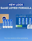 NIVEA Moisture Lip Care, Hydrating Lip Balm with Shea Butter, Nourishing Oils and Vitamin C & E, 3-in-1 Moisture, Repair and Nourish, 0.17 Oz Stick, Pack of 4