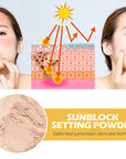 Sunscreen Setting Powde Spf 50 Pa++Mineral Setting Powder Lightweight Concealer