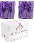 PANA 200pcs Cosmetic Make Up Disposable Plastic 2.5" Spatulas Skin Care Facial Cream Mask Spatula (PURPLE-200 Pieces in a Box)