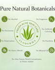 Aloderma Organic Aloe Vera Gel for Face & Body, 96% Pure Aloe Gel Made within 12 Hours of Harvest, Ideal for Skin, Scalp, & Hair Hydration, Calming Moisturizer for Soothing After Sun Care, 7.05oz