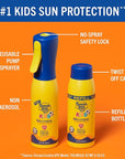 Banana Boat Kids 360 Coverage Sunscreen Mist SPF 50+ | Kids Sunscreen Applicator, Refillable Sunscreen Bottle, SPF 50 Sunscreen Spray Mist Bottle, Kids Spray Sunscreen, Non-Aerosol Sunscreen, 5.5oz
