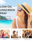 SPF Oil Sunscreen Spray,SPF Glow Oil Sunscreen Mist,Broad Spectrum Sunscreen Protection Oil Sunscreen Spray,SPF 50 PA++++,Hydration Body Sunscreen Oil Skin Sun UVA/UVB Protection 100ML