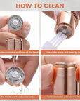 Facial Hair Remover for Women- as Seen on TV Painless Face Shaver -Mini Hair Remover, Electric Razor Shaver Portable Bikini Epilator for Lips, Chin(White+2 Heads)