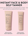 Tanologist Insta Glow Body Bronzer, Instant Illuminating Self-Tan, Hyaluronic Acid & Vitamin C, Streak-Free, Radiant Finish For All Skin Tones, 5.75 fl oz/170 ml Tube