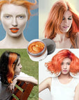 Orange Hair Color Wax, Instant Hairstyle Cream 4.23 oz, Temporary Natural Hair Wax for Party, Cosplay, Halloween, Daily use, Date, Clubbing (Orange)