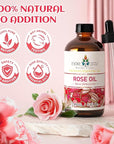 EVOKE OCCU Rose Essential Oil for Skin Care, Relaxation, Home Cleaning, Add to Diffuser and Spary, DIY Candle and Soap - 4 Fl Oz