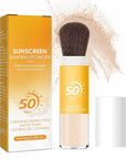 Mineral Sunscreen Setting Powder, Natural Translucent Mineral Brush All Skin