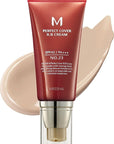 MISSHA M Perfect Cover BB Cream No.23 Natural Beige -Light/Medium with Cool/Neutral Undertone SPF 42 PA +++ 1.69 Fl Oz - Tinted Moisturizer for face with SPF