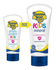 Banana Boat Kids Mineral Sunscreen Lotion SPF 50 Twin Pack and Sport Sunscreen Roll On Lotion SPF 60 Travel Size