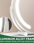 ROLOVE Vanity Mirror with Lights, 12 Inch Light Up Makeup Mirror, LED Makeup Mirror with Lights for Bedroom Tabletop, Smart Touch Control 3 Colors Dimmable, 360° Rotation, White