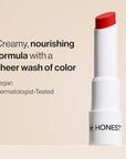 Honest Beauty Moisturizing Vegan Tinted Lip Balm | Antioxidant-rich Acai Extracts + Avocado Oil | Paraben Free + Cruelty Free | Blood Orange