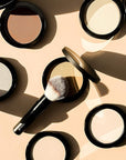 Glo Skin Beauty Pressed Base Powder Foundation Makeup (Beige Dark) - Flawless Coverage for a Radiant Natural, Second-Skin Finish