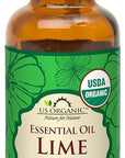 US Organic Lime Essential Oil - Certified Organic, Steam Distilled - W/Euro droppers (More Size Variations Available) (30 ml / 1 fl oz)