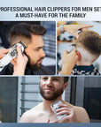 BESTBOMG® Hair Clippers for Men Professional, Beard Trimmer Kits & Sets, Electric Shavers, Hair Clippers & Trimmer Ceramic T-Blade, for Barber, for Gifts