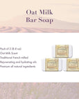 A LA MAISON Oat Milk Bar Soap - Triple French Milled Natural Moisturizing Hand Soap Bar (3 Bars of Soap, 8.8 oz Bar)