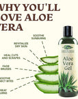 Amazing Aloe Vera Gel - Freshly Cut, 100% Pure Aloe, Premium Quality, Vegan, Unscented - Natural Sunburn Relief, After Shave, Skin, Face & Hair Care 8oz