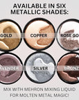 Mehron Makeup Metallic Powder (.) with Mixing Liqu 17 oz
