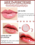 Lip Glow Oil, Mahogany, Lip Care Product with Hydrating Plumping Lip Gloss, Clear Tinted Lip Oil for Dry Lips, Nourishing Lip Gloss Oil, Christmas Makeup Gift for Women