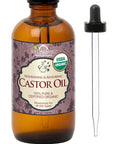 US Organic Castor Oil, USDA Certified Organic,Expeller Pressed, Hexane Free, 100% Pure & Natural moisturizing and Emollient Properties, for Skin, Hair Care, Eyelashes, DIY Projects (4 oz (115 ml))
