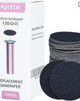 120pcs Replaceable Sandpaper for Electric Foot Callus Remover, 120 Grit Medium Sandpaper Refill Discs